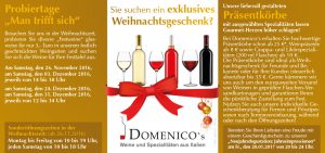 Flyer Domenicos Weihnachten